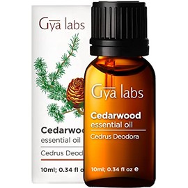 Gya Labs Cedarwood Essential Oil for Diffuser (0.34 fl oz) - 100% Pure & Natural Therapeutic Grade Undiluted Cedarwood Oil for Hair Growth, Aromatherapy & Skin