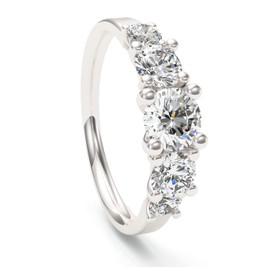 Kolibri Rings Women's Ring Cubic Zirconia Silver 925 Engagement Ring Stacking Ring Cubic Zirconia Free Jewellery Case, Precious metal, Cubic Zirconia