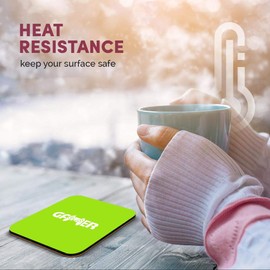 Great Single Coaster Square - Green Gamer Computer Gaming Sign |Glossy Quality Coasters | Tabletop Protection for Any Table Type #16192