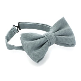 My Lello Baby Linen Adjustable Pre-Tied Bow Tie - Smoky Blue