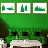 Pack of 9 Pine Stencils, Christmas Tree Painting Templates, Reusable