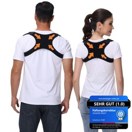 DONNER KRAFT Posture Corrector for Men and Women, Innovative Back Support Belt: Back Posture Correction Strap for Men and Women, Adjustable and Breathable Posture Trainer (S-L)