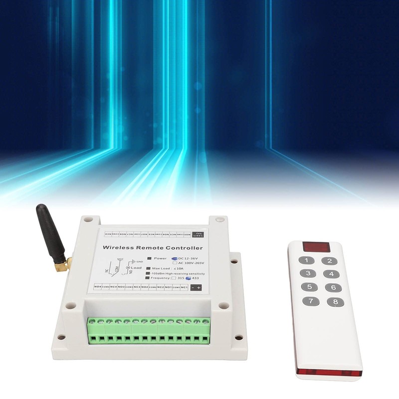 Zunate Relay Remote Switch DC12V 36V 8 Channel Radio Remote
