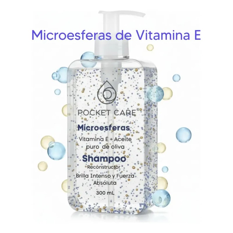 Shampoo Reconstructor Pocket Care Vitamina E Y Oliva 300ml