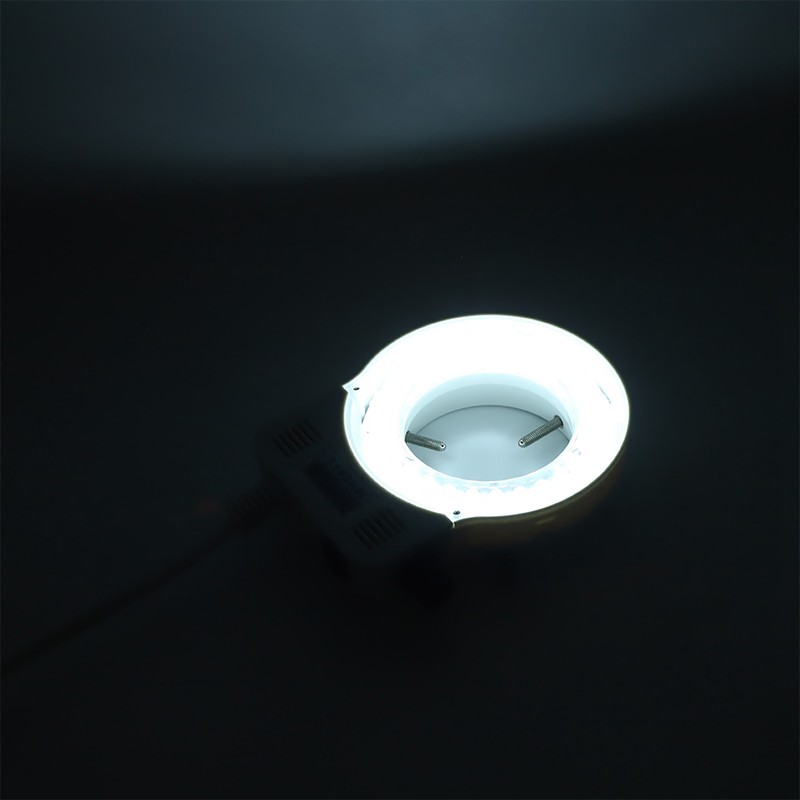 Microscope Camera Adjustable Dimmable LED Ring Light Source Lamp for