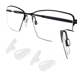 Silicone Nose Pads Replacement Nose Pieces for Oakley Lizard OX5113 OX5120 OX5046 OX5087 OX5122 OX5123 OX5124 OX3204 OX3202 OX8053 Sunglasses - 2 Pairs Clear Nose Cushion