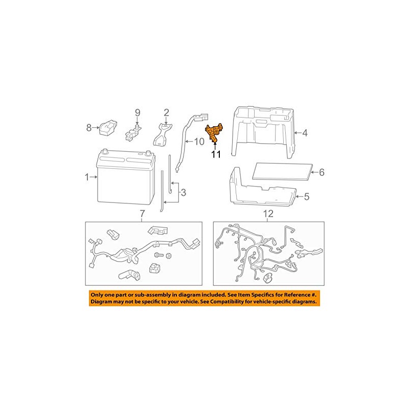 Genuine Honda 38920-TR0-A02 Battery Sensor Assembly