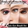 Professional 8 Piece Eye Makeup Brushes Set with Blending, Eyeliner