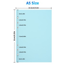luvtree 2 Pieces A5 6-Hole Blank Loose-Leaf Paper – Refill Paper for Binders, Planners, and Notebooks, Ideal for Sketching, Journals, Meeting Notes, Project Planning, and Academic Research.