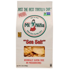 Mi Nina Tortilla Chips Sea Salt White Corn | Pack of 3 12 oz. bags