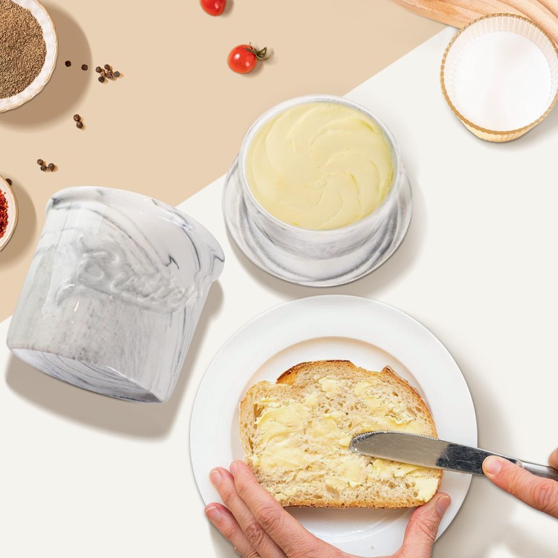 MSJGA Butter Crock for Counter with Water, French Butter Keeper