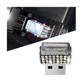 CGEAMDY Light for Car USB Atmosphere, Automatic LED Ambient Lighting for the Night, Car Interior Lighting USB Connection Car Parts, Automobile Interior Ambience Light USB Connection (Colour)