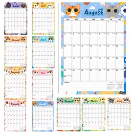 Kitty Wall Calendar 2025, School Year Calendar from Jan. 2025 to June. 2026, 18-Month Paper Wall Calendar with To-Do List and Notes for Office School Home Teacher Planning (multicolor-Cat-12 * 17)