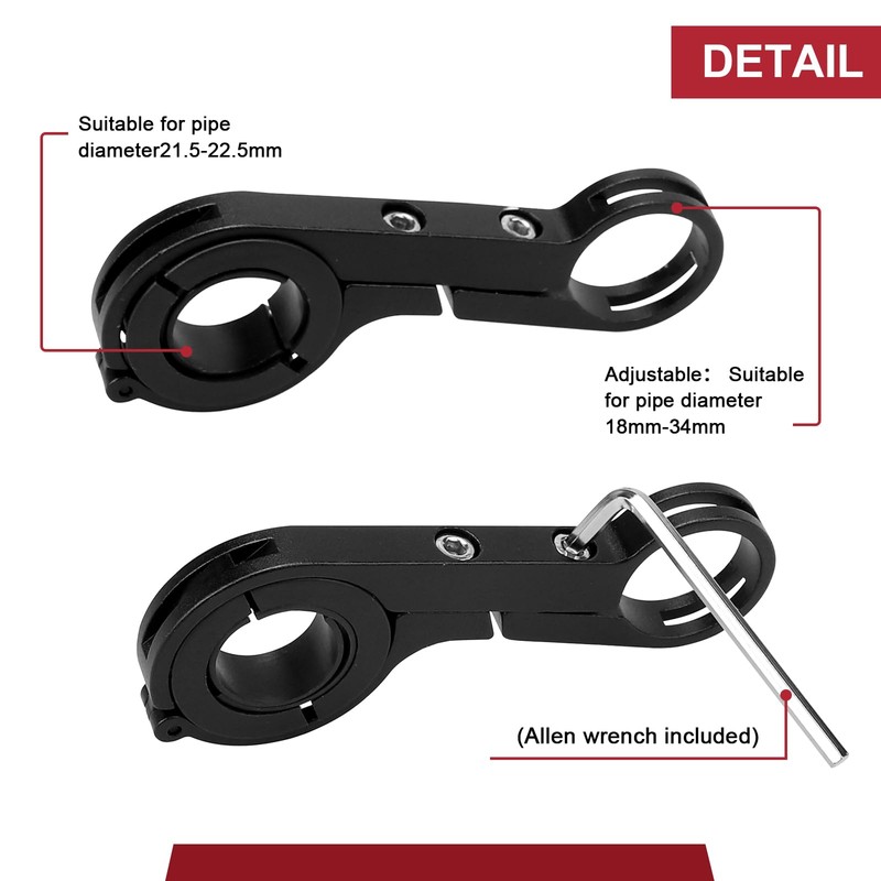 Kigniote Bicycle Handlebar Extension 30 cm Bicycle Handlebar Extension Aluminium