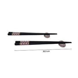 Soypi Wooden Chopsticks - 2 Pairs of Sushi Sticks for Eating Feather-light but Stable - Sushi Set - Chinese Chopsticks Reusable - Sushi Tableware Set as a Perfect Gift