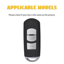 OFF WE GO Key Case for Mazda Car Key Case for 2 3 5 6 Axela Atenza CX-5 CX5 CX-3 CX-4 CX-7 CX-8 CX8 CX-9 MX5 Demio BT50 RX8 Speed Miata TPU Car Key Case Key Box, Grey Silver