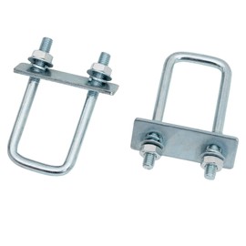 2 x U-Lashing Bolt Brackets, 110 x 40 mm Set M8 Bracket Screw Bolts, Mounting Kit Holder, Mounting Kit Complete for Aluminium Truck Box, Drawbar Box, Aluminium Roof Box, Tool Box, Storage Box etc.