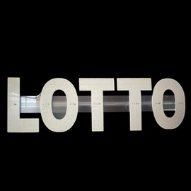 ACOMOK LARGE LED LOTTO Sign for Lottery Stores | 30"x10" Super Bright 5000K Waterproof Light with Hanging Kit | High Visibility 24/7 Open for Retail Shops