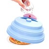 10 Inch Collapsible Silicone Microwave Splatter Cover with Water Steamer,