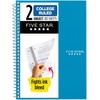 Five Star Spiral Notebook, 2 Subject, College Ruled, 9 1/2"