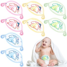 8 Pcs Newborn Infant Belly Wrap Comfort Cotton Umbilical Cord Cover Band Cartoon Soft Baby Belly Band Newborn Navel Belt for Protection Abdomen Baby Boy Girl Gifts 0-12 Months, 4 Styles (Dog)