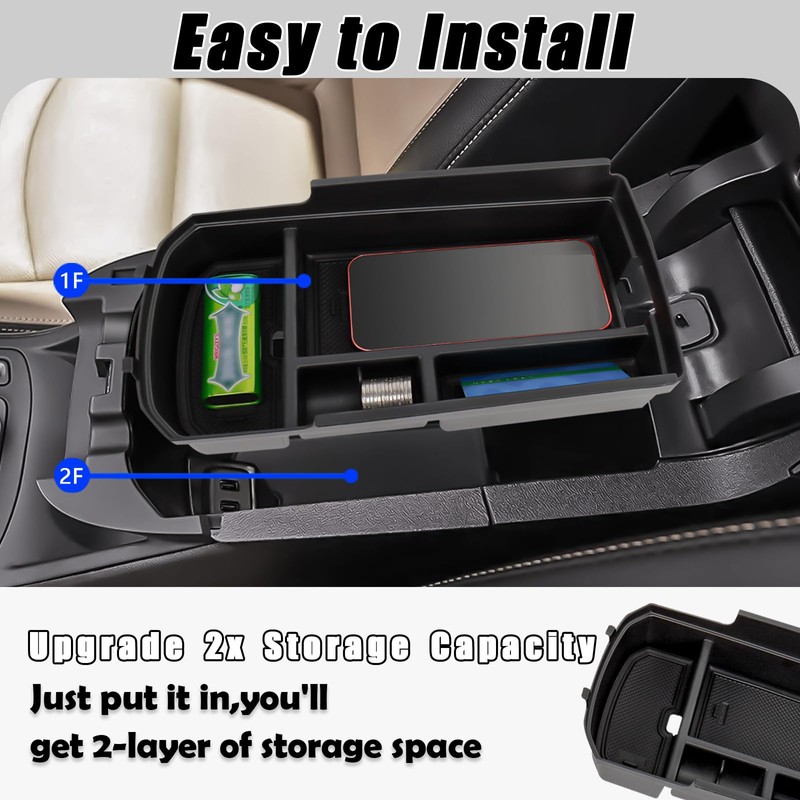 Neepiar Center Console Organizer Compatible with GMC Terrain 2018-2022 2023