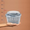 kela Salatschleuder Mailin PP-Kunststoff grau 17,5cm 24,5cmØ 4,4l, 24,5x24,5x17,5 cm