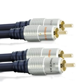 CableMountain 2xRCA to 2x RCA Cables - Gold Plated Male-to-Male Phono to Phono Cable | RCA Audio Cable for Amplifier, Turntable, TV, Home Theater, Speakers and HiFi Systems | 5 Meter