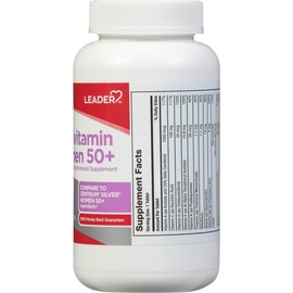 Leader Women's 50+ Multivitamin Tablets 200 Ct. Comprehensive Support for Mature Women