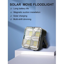 Generic Portable LED Camping Light, USB Solar Charging, Rechargeable, Black, 500 Lumen, Waterproof, Modern Style, Outdoor Use