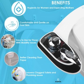 Premier Luxury Bidet MC-610 - Dual Wash Nozzle for Women - Hot and Cold - Self Clean (Hot & Cold)