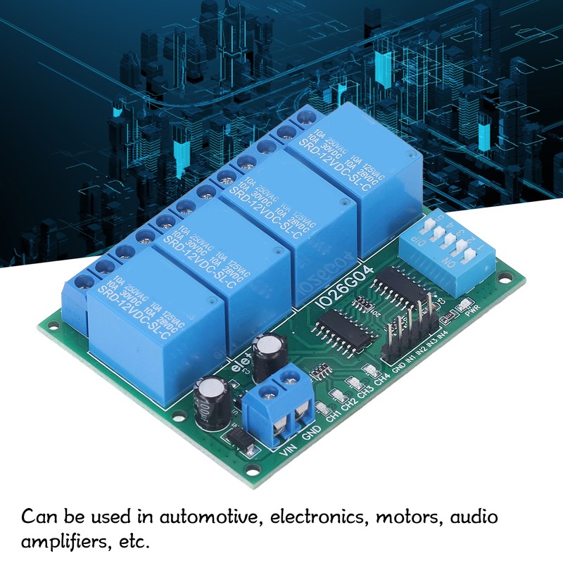 Relay Module 4 Channel Control Board Switch Controller DC 12V