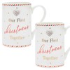 Mad Dots Set of 2 Boxed Christmas Mugs with Diamante