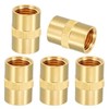 PATIKIL Brass Pipe Fittings Coupler, 2Pcs 1/4" x 1/4" NPT