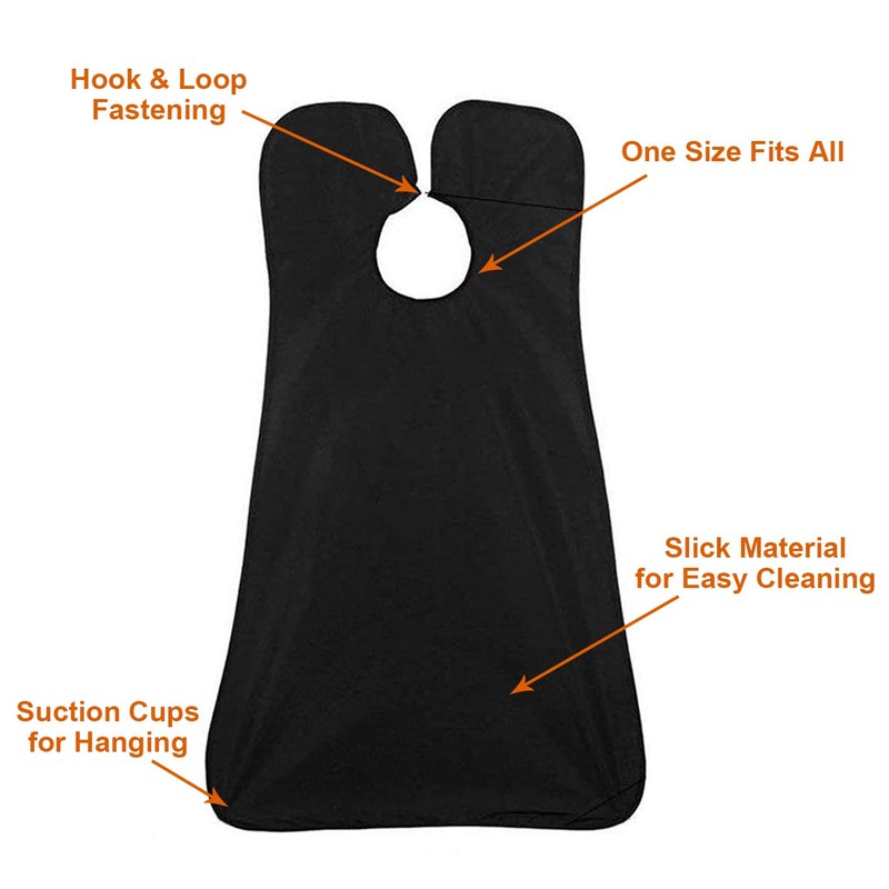 PLACHIDAY Beard Bib Beard Apron Gifts for Men,Beard Trimming Catcher