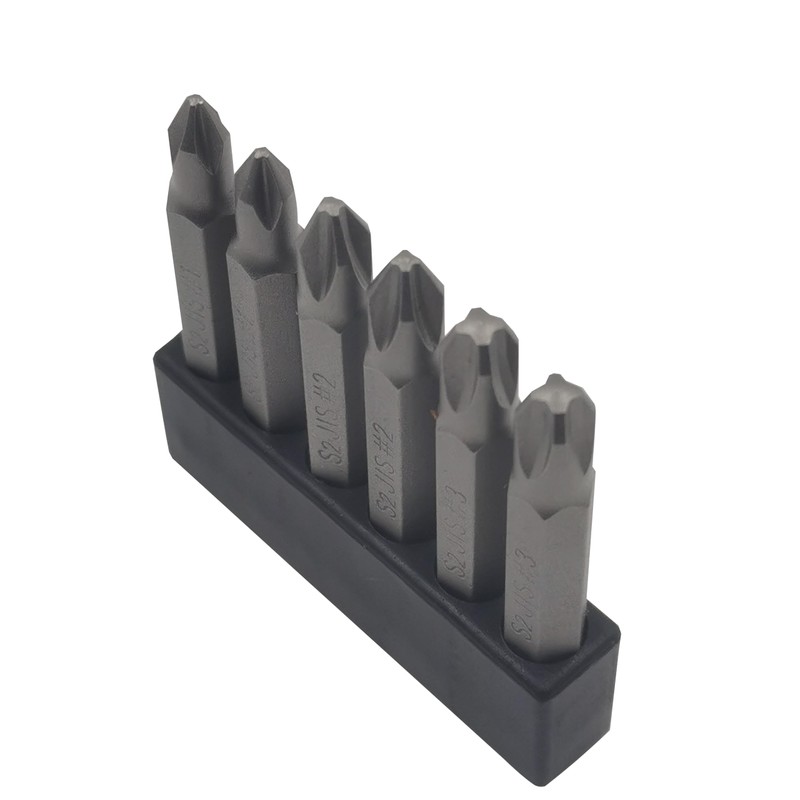 6Pcs 50mm JIS Screwdriver Bit Set with Magnetic Tip,1/4 Hex