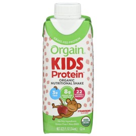 Orgain Organic Healthy Kids Strawberry Nutritional Shake, 8.25 Fluid Ounce - 12 per case.