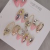 [Premium Nails] Pink Gradient Dangle Parts Handmade Nail Tips -