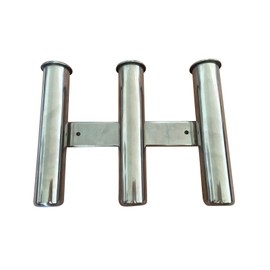 NUZAMAS Fishing Rod Holder Marine Grade Stainless Steel 3 Tube Rack for Boat Yacht Side Mounted Home Rods Storeage Heavy Duty