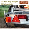 ETUKER 7-Pin Trailer Plug, 12 V Trailer Plug 7 Pin