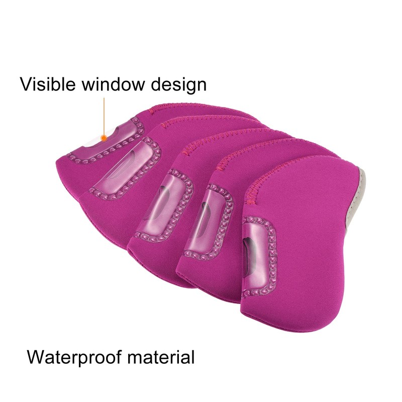 PATIKIL 10 Pcs Visible Window Golf Club Iron Headcovers Waterproof