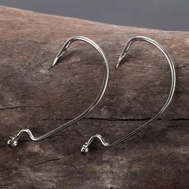 No brand Multi-size Stainless Steel Fishing Hooks - 50/100/160PCS - Sharp Fish Crank Hook for Outdoor Fishing Accessories - Color: BLACK, Specification: 50pcs