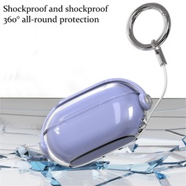 [3 in 1] SKPY Clear Case Compatible with Beats Solo Buds with Kickstand & Ring, Transparent Smooth Shockproof Case with Cleaning Kit with Men Women