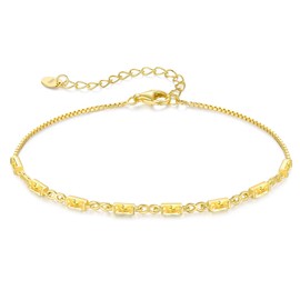 CDE Women's Gold Bracelet, 925 Sterling Silver, 14 Carat Gold-Plated Cubic Zirconia, Infinity Bracelets, Women's Adjustable Bracelet, Jewellery, Mother's Day, Valentine's Day, Birthday, Christmas