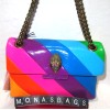 Kurt Geiger London Striped Kensington Mini Crossbody Bag Multicolored NWT