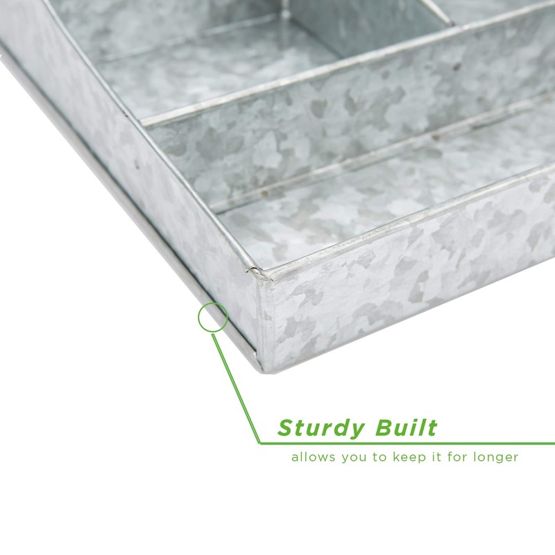 Mind Reader Trove Coffee condiment organizer, One Size, Silver Metal