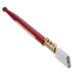 Glass Cutting Tool, Glass Cutter Tool, Robust Tile Glass Cutter for Cutting Glass up to 3mm-8mm Thick - Brass Catch - Hardwood Handle