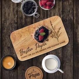kupi Breakfast Board Mum and Dad Gifts | Christmas Gifts for Parents | Mum and Dad Gift | Gift Idea for Christmas Wooden Board