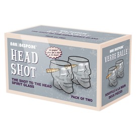 Bar Bespoke Skull Headshots Pack 2 Shot Shell Drinking Glasses