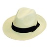 Quality White Straw Panama Hat with Black Band. (one Size